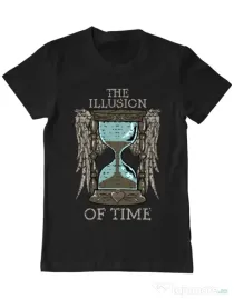 Tricou ADLER barbat The illusion of time Negru
