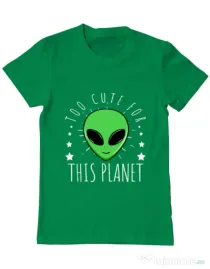 Tricou ADLER barbat Too cute Verde mediu