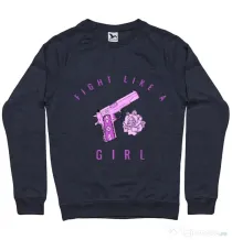 Bluza ADLER barbat Fight like a girl Denim inchis
