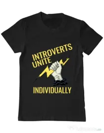 Tricou ADLER barbat Introverts unite Negru