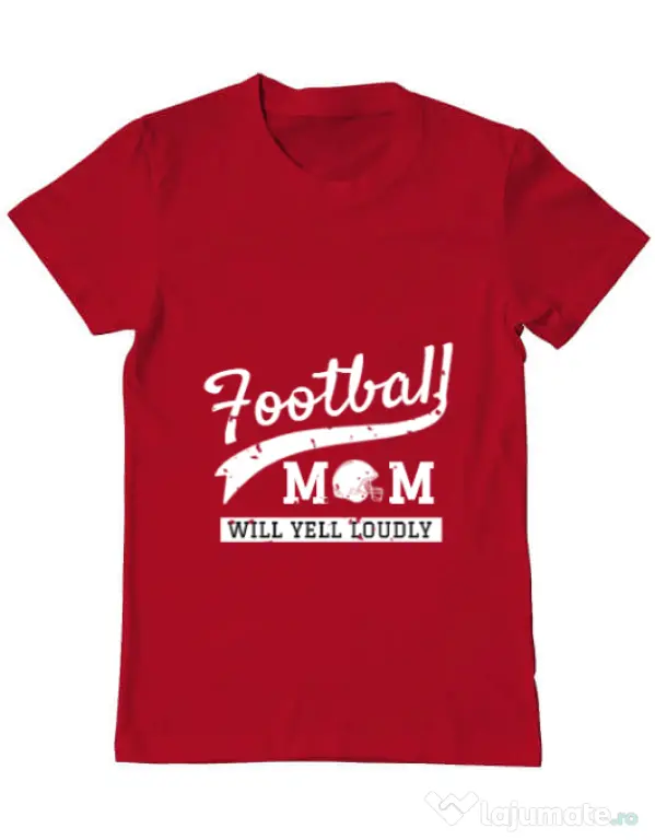 Tricou ADLER barbat Football mom Rosu