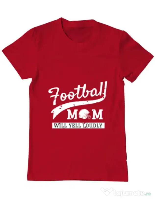 Tricou ADLER barbat Football mom Rosu