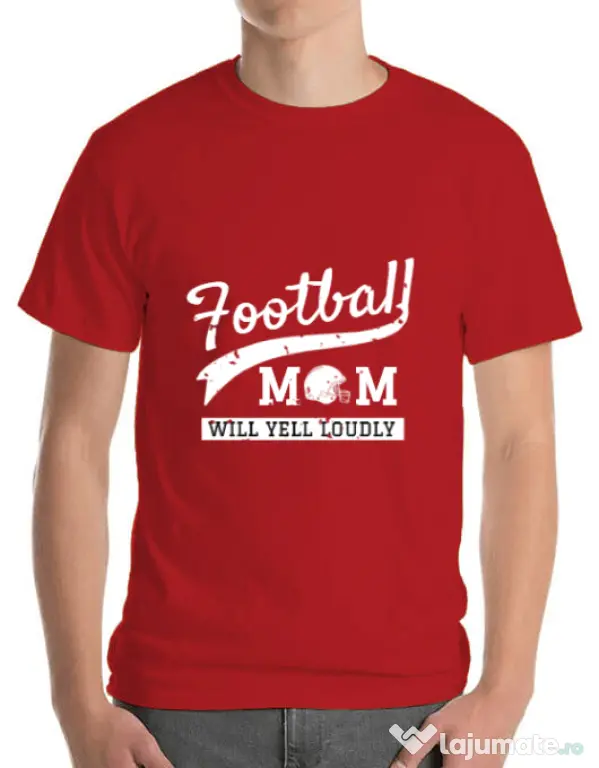 Tricou ADLER barbat Football mom Rosu