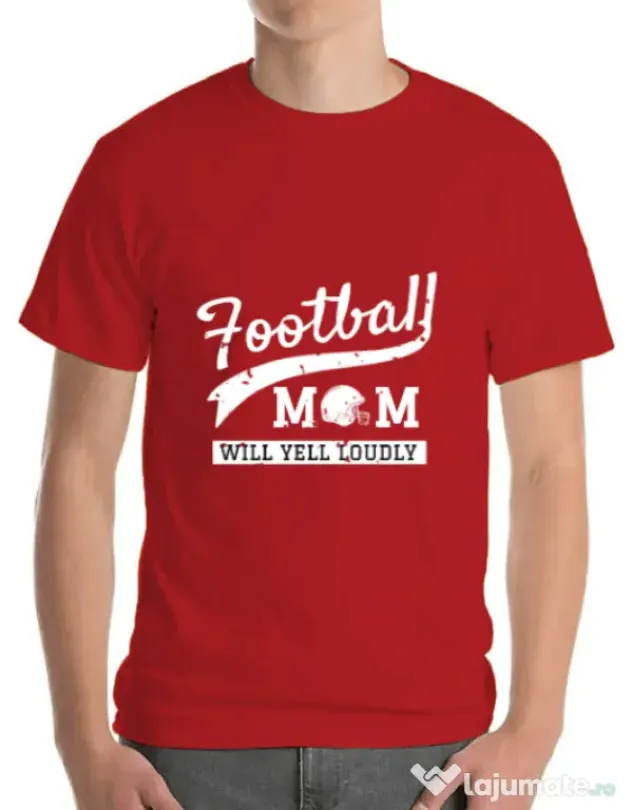 Tricou ADLER barbat Football mom Rosu