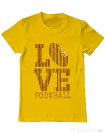 Tricou ADLER barbat Love football Galben
