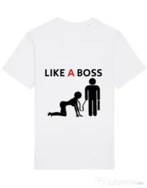 Tricou STANLEY STELLA barbat Like a boss Alb