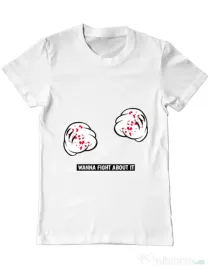 Tricou ADLER barbat Wanna fight about it Alb