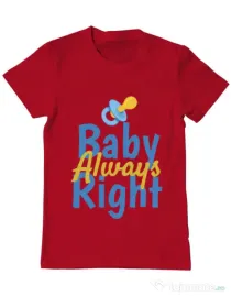 Tricou ADLER barbat Baby always right Rosu