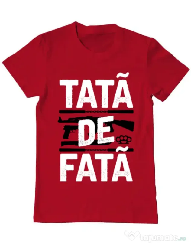 Tricou ADLER barbat Tata de fata Rosu