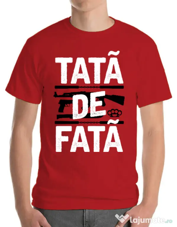 Tricou ADLER barbat Tata de fata Rosu