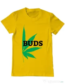 Tricou ADLER barbat Best buds 2 Galben