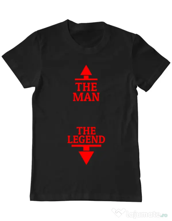 Tricou ADLER barbat The man the legend Negru