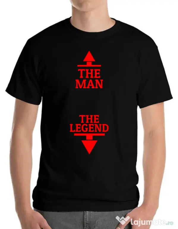 Tricou ADLER barbat The man the legend Negru