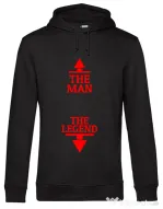 Hoodie barbat cu gluga The man the legend Negru