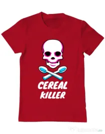 Tricou ADLER barbat Cereal killer Rosu