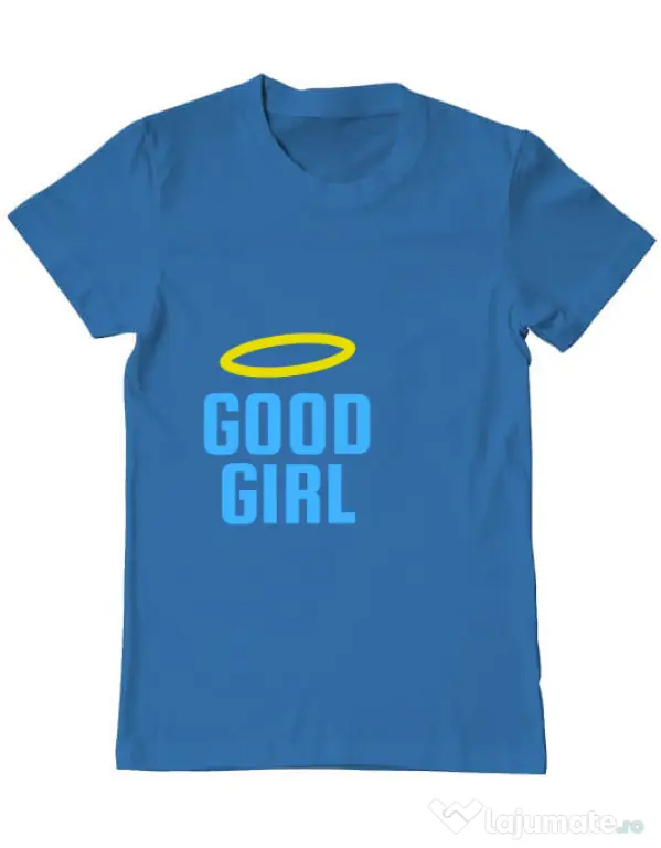 Tricou ADLER barbat Good girl Albastru azuriu