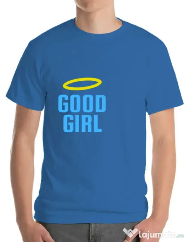 Tricou ADLER barbat Good girl Albastru azuriu