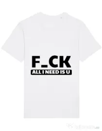 Tricou STANLEY STELLA barbat All i need is U Alb