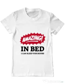 Tricou ADLER barbat Amazing in bed Alb