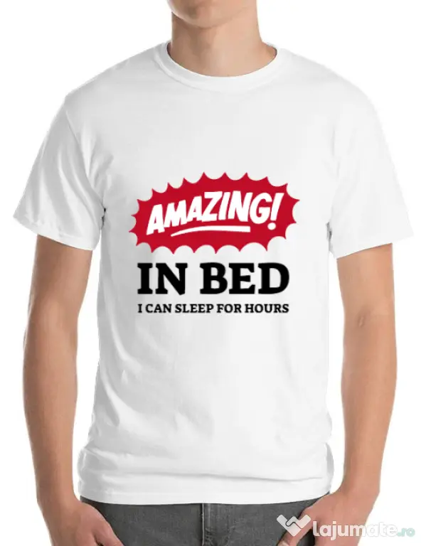 Tricou ADLER barbat Amazing in bed Alb