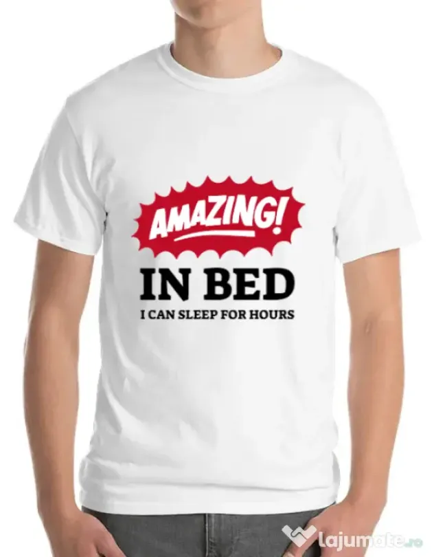 Tricou ADLER barbat Amazing in bed Alb