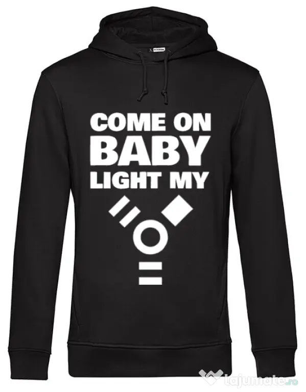 Hoodie barbat cu gluga Come on baby Negru