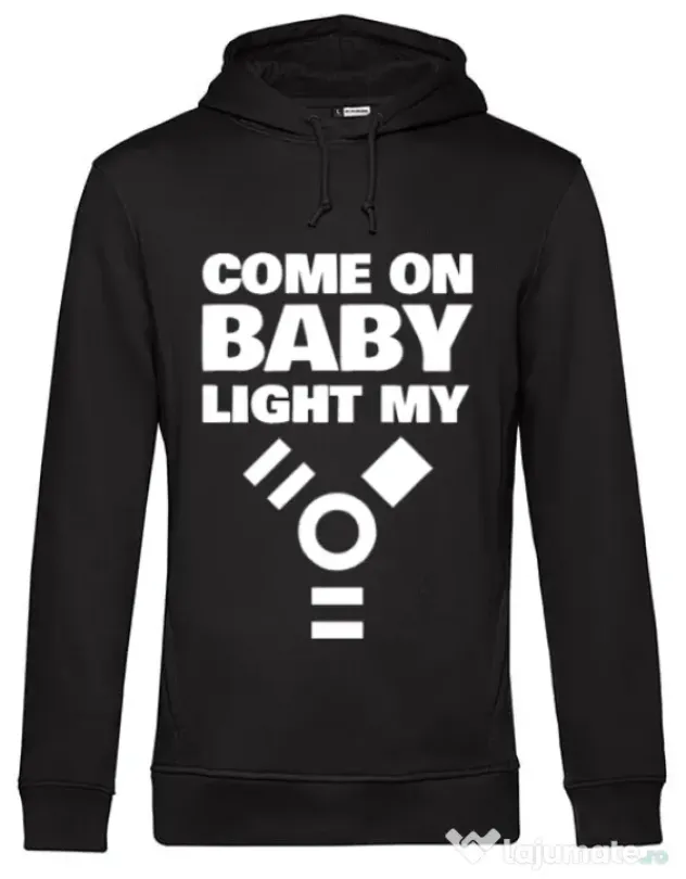 Hoodie barbat cu gluga Come on baby Negru