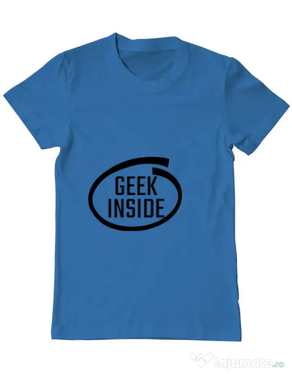 Tricou ADLER barbat Geek inside Albastru azuriu