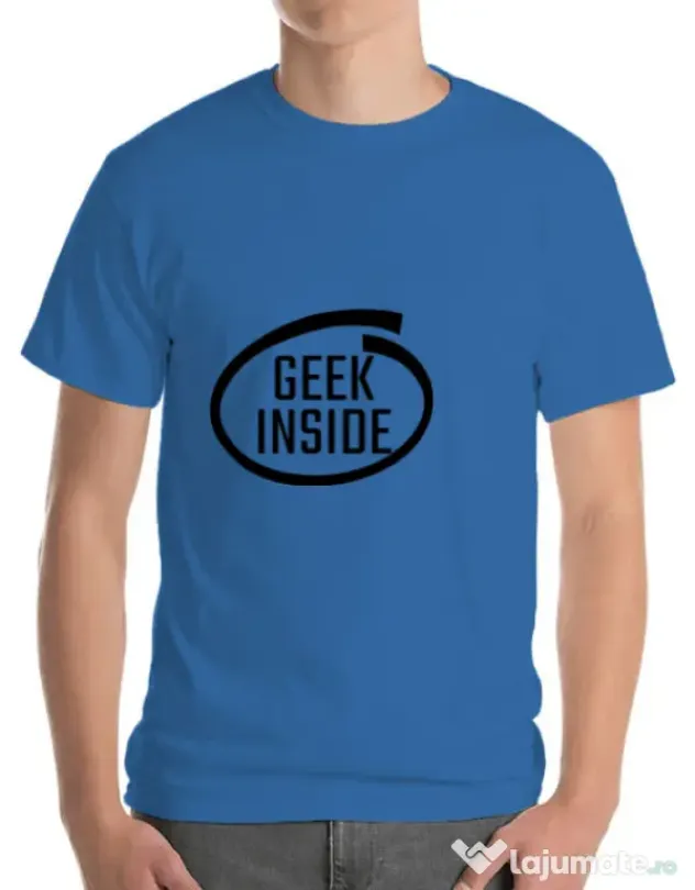 Tricou ADLER barbat Geek inside Albastru azuriu