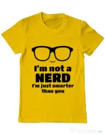 Tricou ADLER barbat Smarter than you Galben