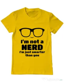 Tricou ADLER barbat Smarter than you Galben