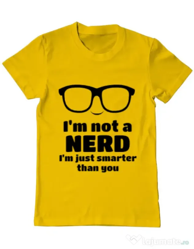 Tricou ADLER barbat Smarter than you Galben