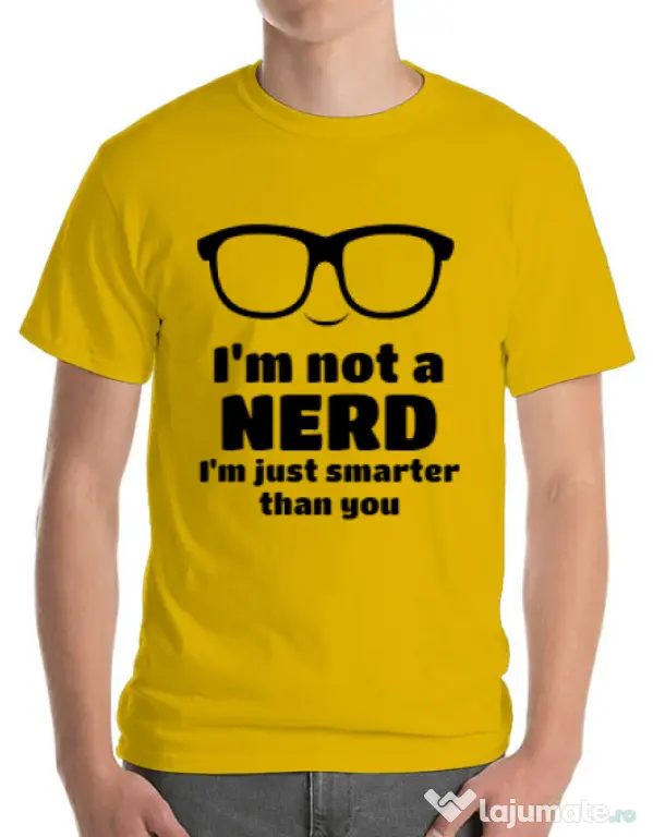 Tricou ADLER barbat Smarter than you Galben