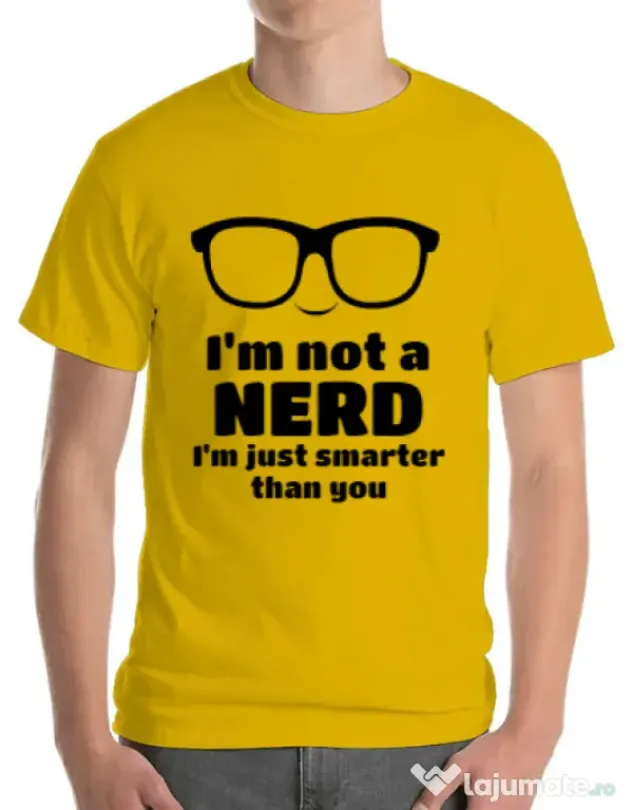 Tricou ADLER barbat Smarter than you Galben