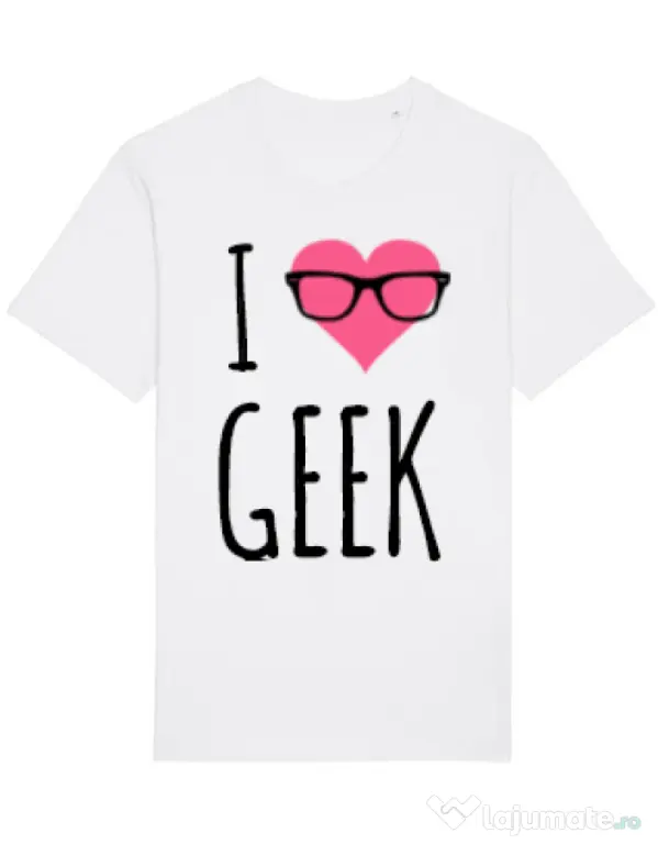 Tricou STANLEY STELLA barbat I love geek Alb