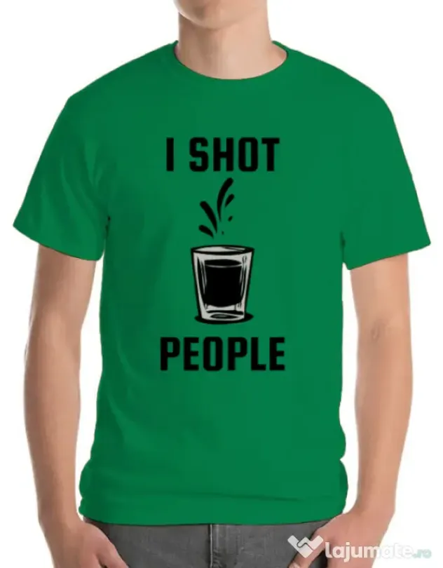 Tricou ADLER barbat I shot people Verde mediu