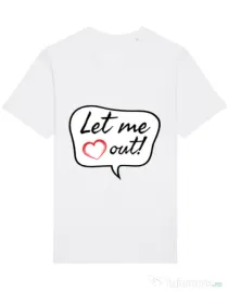 Tricou STANLEY STELLA barbat Let me out Alb