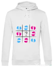 Hoodie barbat cu gluga Baby Steps Alb