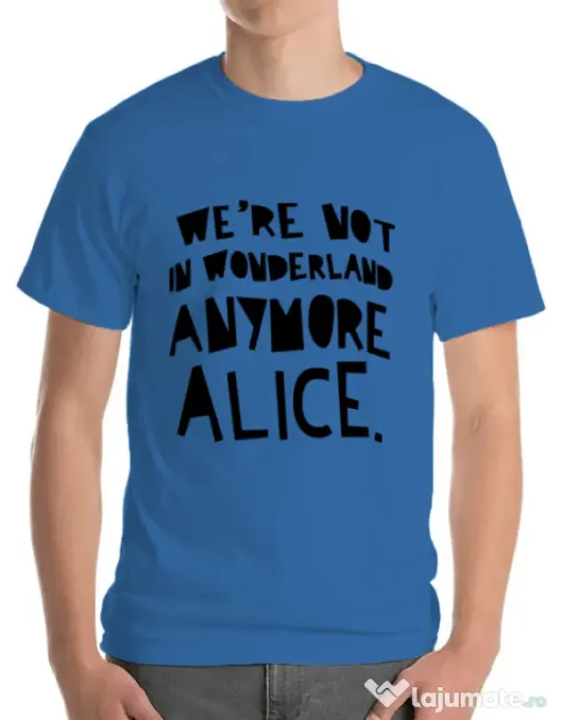 Tricou ADLER barbat Not in wonderland Albastru azuriu