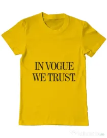 Tricou ADLER barbat In vogue we trust Galben