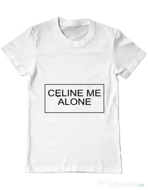 Tricou ADLER barbat Celine me alone Alb