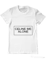 Tricou ADLER barbat Celine me alone Alb