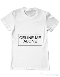 Tricou ADLER barbat Celine me alone Alb