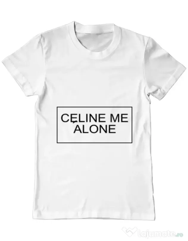 Tricou ADLER barbat Celine me alone Alb