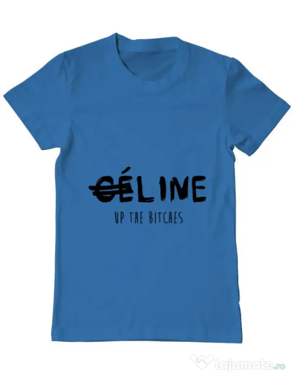 Tricou ADLER barbat Line up bitches Albastru azuriu