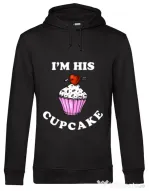 Hoodie barbat cu gluga His cupcake Negru