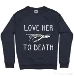 Bluza ADLER barbat Love her to death Denim inchis