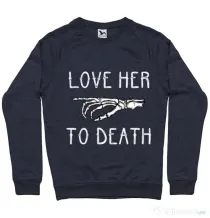 Bluza ADLER barbat Love her to death Denim inchis