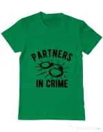 Tricou ADLER barbat Partners in crime 1 Verde mediu