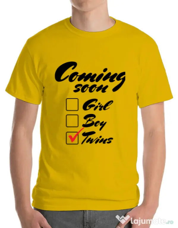 Tricou ADLER barbat Coming soon 2 Galben